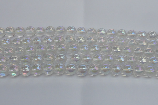CNC203 15.5 inches 10mm round AB-color white crystal beads