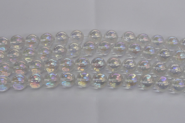 CNC205 15.5 inches 14mm round AB-color white crystal beads