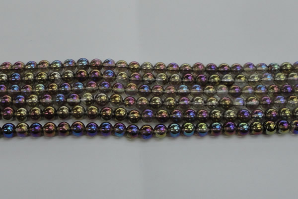 CNC251 15.5 inches 6mm round AB-color white crystal beads