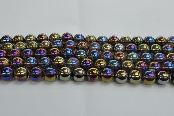 CNC255 15.5 inches 14mm round AB-color white crystal beads