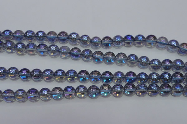 CNC302 15.5 inches 8mm round AB-color white crystal beads