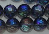 CNC313 15.5 inches 10mm faceted round AB-color white crystal beads