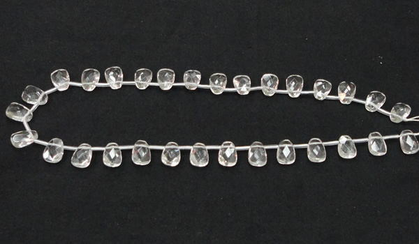 CNC34 8*12mm faceted trapezoid grade AB natural white crystal beads