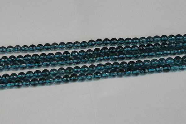 CNC421 15.5 inches 6mm round dyed natural white crystal beads