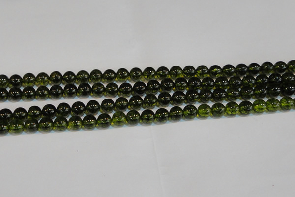 CNC431 15.5 inches 6mm round dyed natural white crystal beads