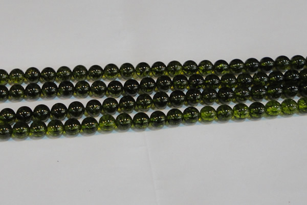 CNC432 15.5 inches 8mm round dyed natural white crystal beads