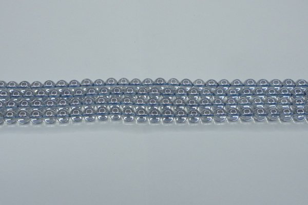 CNC508 15.5 inches 4mm round dyed natural white crystal beads