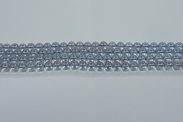 CNC509 15.5 inches 6mm round dyed natural white crystal beads