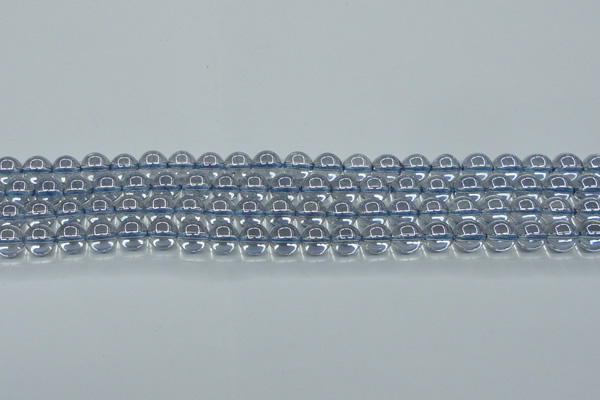 CNC510 15.5 inches 8mm round dyed natural white crystal beads