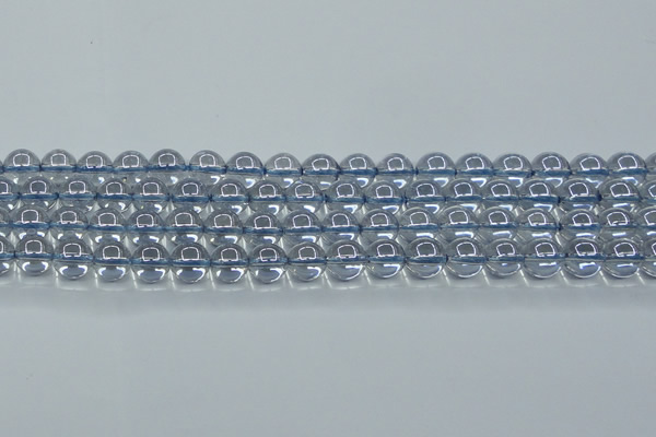 CNC512 15.5 inches 12mm round dyed natural white crystal beads
