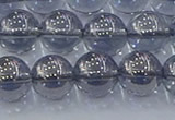 CNC596 15.5 inches 10mm round plated natural white crystal beads