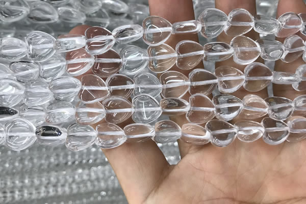 CNC726 15.5 inches 8*8mm heart white crystal beads wholesale