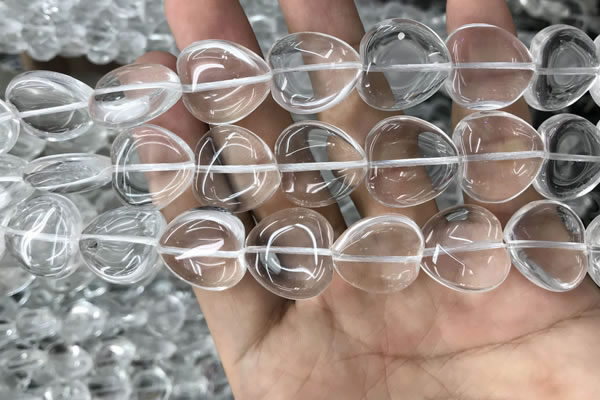 CNC732 15.5 inches 20*20mm heart white crystal beads wholesale