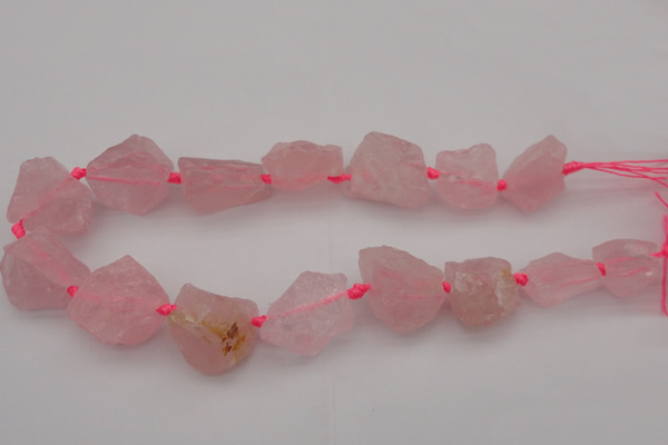 CNG1000 15.5 inches 15*25mm - 25*30mm nuggets rose quartz beads