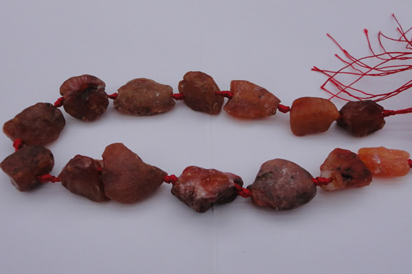 CNG1010 15.5 inches 15*25mm - 25*30mm nuggets red agate beads
