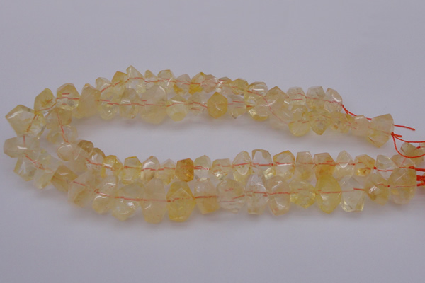 CNG1020 15.5 inches 8*12mm - 12*16mm faceted nuggets citrine beads