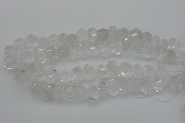 CNG1021 15.5 inches 10*14mm - 15*20mm faceted nuggets white crystal beads