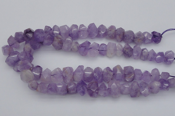 CNG1024 10*14mm - 15*20mm faceted nuggets lavender amethyst beads