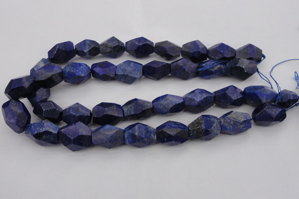 CNG1060 15.5 inches 12*16mm - 15*20mm faceted nuggets lapis lazuli beads