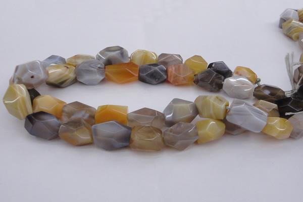 CNG1061 15.5 inches 12*16mm - 15*20mm faceted nuggets Botswana agate beads