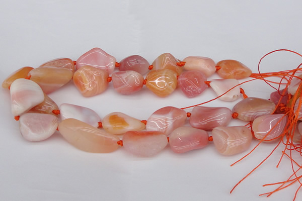 CNG1080 15.5 inches 12*20mm - 14*35mm nuggets red botswana agate beads