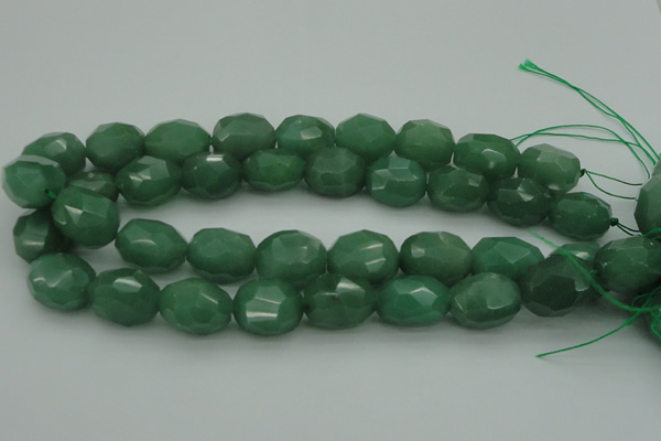 CNG1093 15*20mm - 18*25mm faceted nuggets green aventurine beads