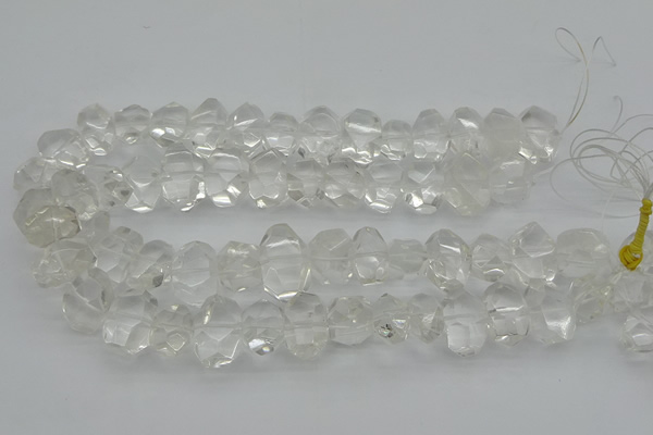 CNG1150 15.5 inches 10*14mm - 15*20mm faceted nuggets white crystal beads
