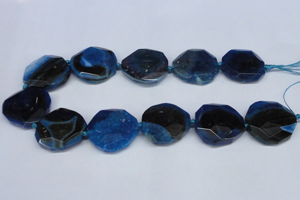 CNG1337 15.5 inches 32*35mm faceted freeform agate beads