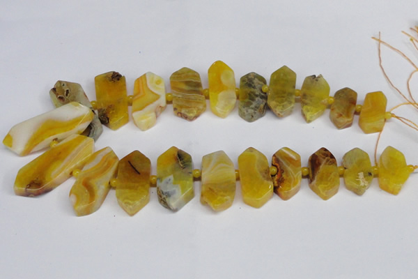 CNG1392 15.5 inches 15*25mm - 20*40mm wand agate gemstone beads