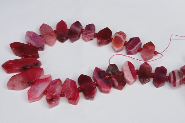CNG1393 15.5 inches 15*25mm - 20*40mm wand agate gemstone beads