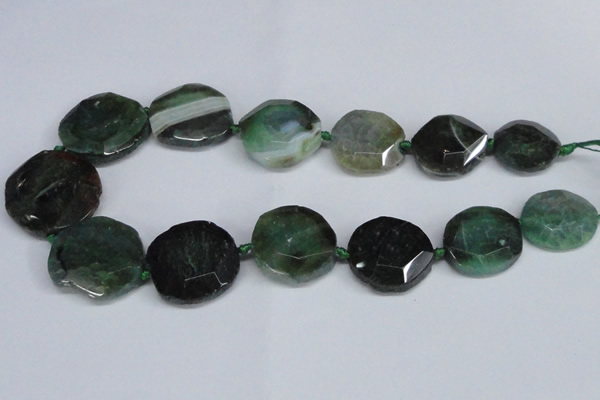 CNG1407 15.5 inches 20*25mm - 30*35mm faceted freeform agate beads