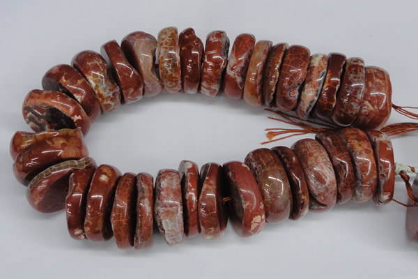 CNG1468 15.5 inches 12*35mm nuggets agate gemstone beads