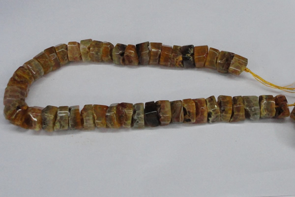 CNG1477 15.5 inches 8*15mm - 12*15mm nuggets agate gemstone beads