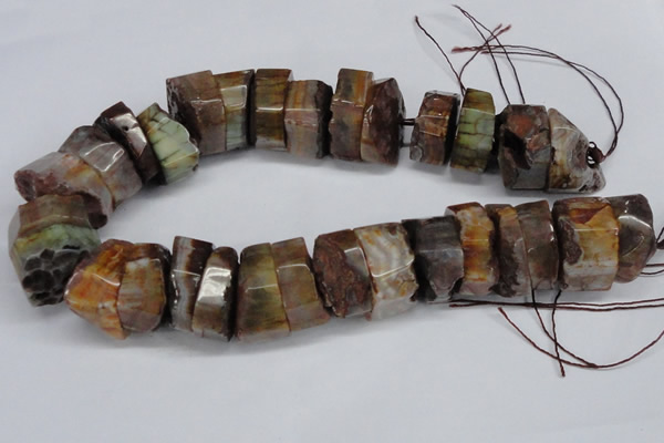 CNG1488 15.5 inches 10*30mm - 15*30mm nuggets agate gemstone beads