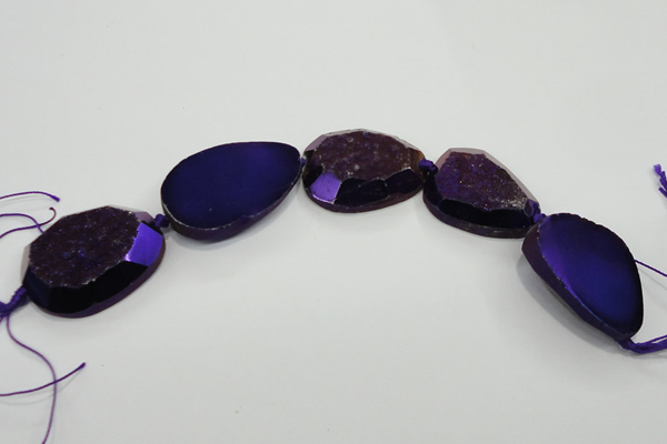 CNG1531 8 inches 25*35mm - 35*45mm freeform agate beads