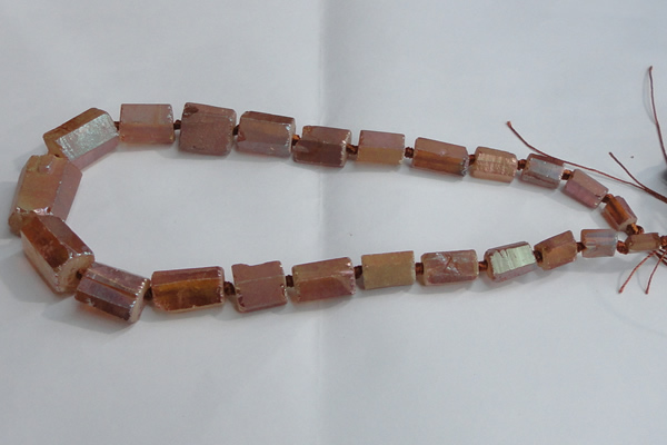 CTD974 Top drilled 10*15mm - 15*25mm nuggets plated druzy agate beads