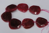 CNG1605 15.5 inches 45*50mm faceted freeform agate beads