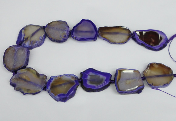 CNG1612 15.5 inches 25*35mm - 30*45mm freeform agate gemstone beads