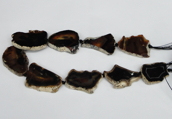 CNG1615 15.5 inches 25*35mm - 30*45mm freeform agate gemstone beads