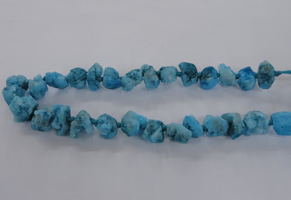 CNG1641 15.5 inches 13*18mm - 18*25mm nuggets plated druzy agate beads