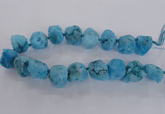 CNG1645 15.5 inches 18*25mm - 22*30mm nuggets plated druzy agate beads