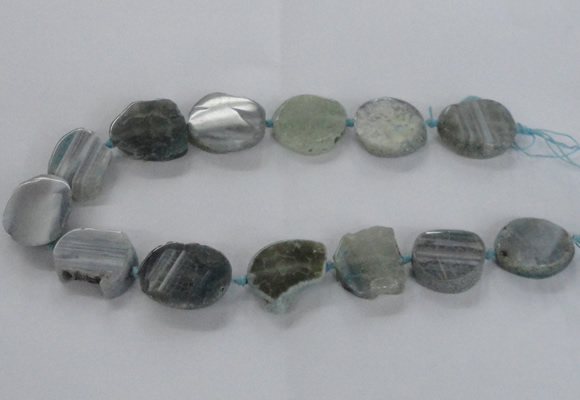 CNG1658 15.5 inches 22*28mm - 25*30mm freeform druzy agate beads