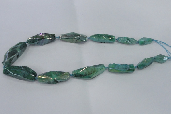 CNG2009 15.5 inches 10*14mm - 12*38mm nuggets plated quartz beads
