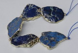 CNG2117 8 inches 25*35mm - 30*40mm freeform sea sediment jasper beads