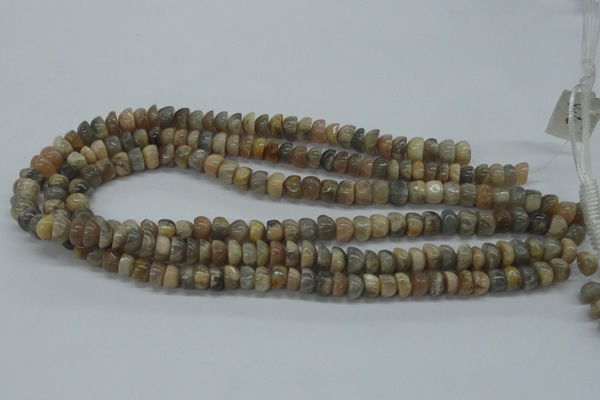 CNG214 15.5 inches 6*8mm nuggets moonstone gemstone beads