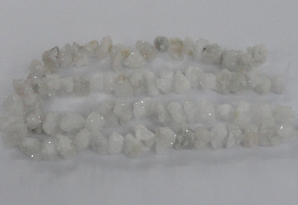 CNG2207 15.5 inches 10*14mm - 13*18mm nuggets plated druzy quartz beads