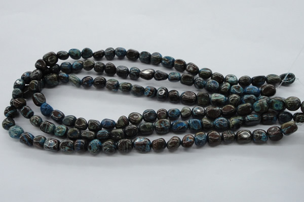CNG221 15.5 inches 8*10mm nuggets stripe jasper gemstone beads