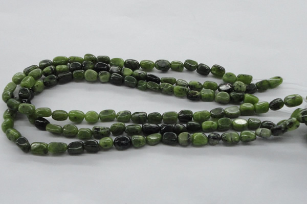 CNG222 15.5 inches 7*9mm nuggets canadian jade gemstone beads