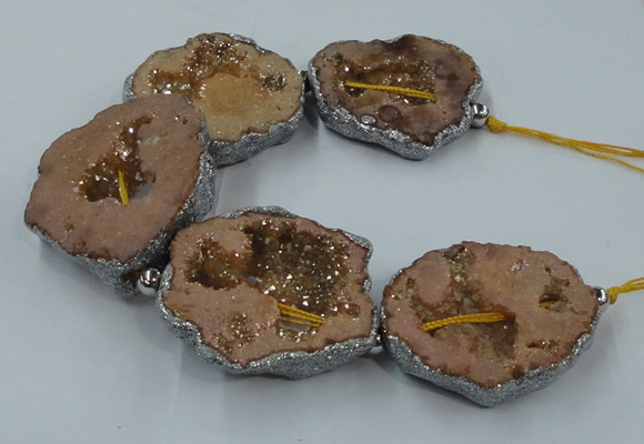 CNG2326 7.5 inches 35*40mm - 45*50mm freeform druzy agate beads