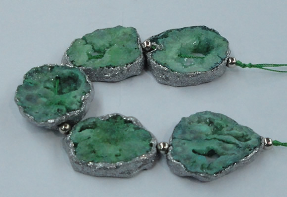 CNG2334 7.5 inches 35*40mm - 45*50mm freeform druzy agate beads